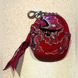 Vera Bradley Charming Mini Backpack Key Chain Bag Charm Frankly Scarlet Tag